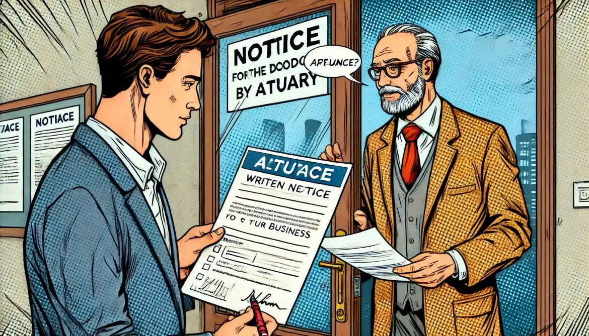 joven entregandole un documento a un hombre adulto mayor - el documento es de un emplazamiento a juicio