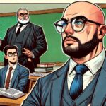 Profesor y alumnos en la clase de derecho
