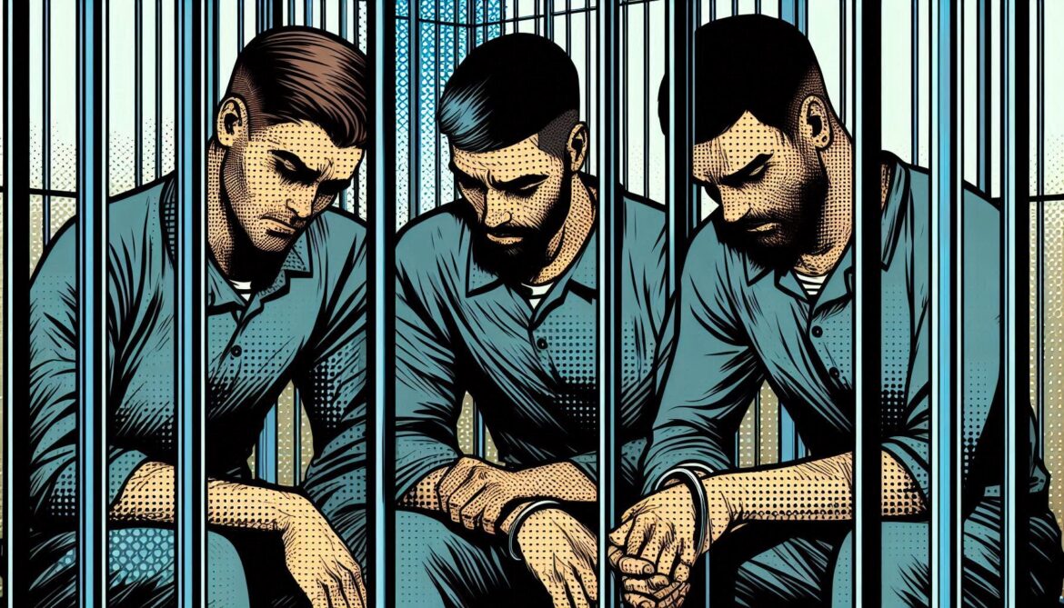 varios hombres en la cárcel