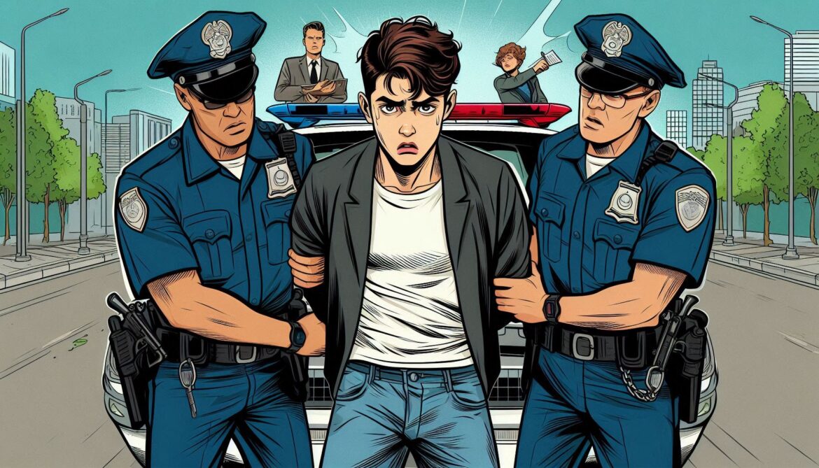 menor arrestado por policías