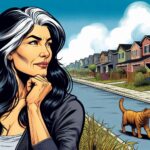 Mujer afuera de un fraccionamiento residencial | La Prueba del Adeudo en el Juicio Hipotecario